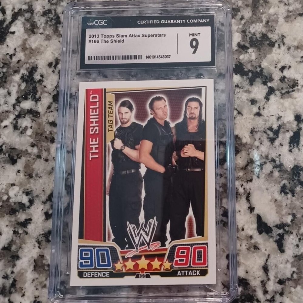 2013 Topps WWE Slam Attax Superstars The Shield, Graded by CGC 9 Mint #166 Card